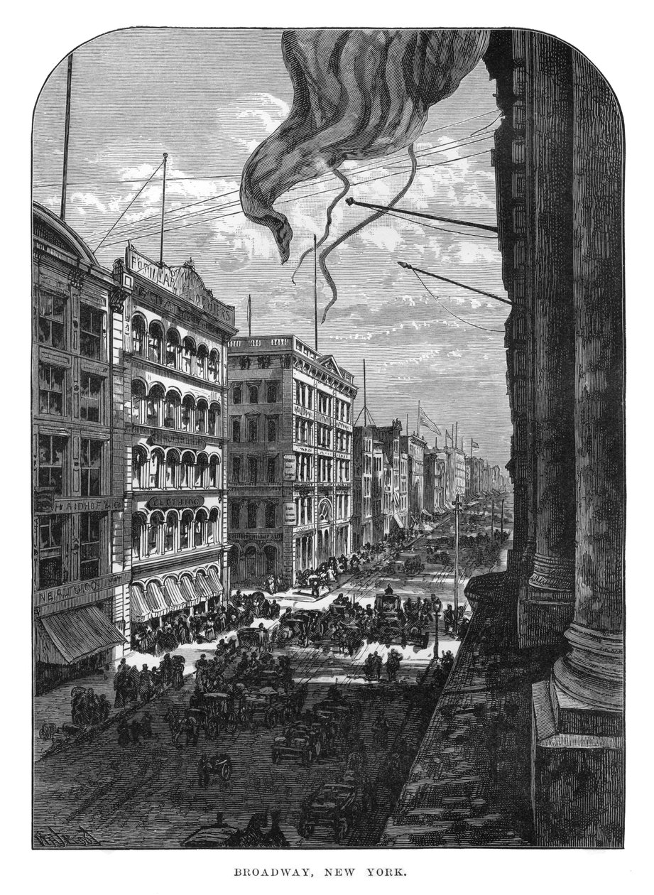 Broadway, New York, 1800-talet av Unbekannt