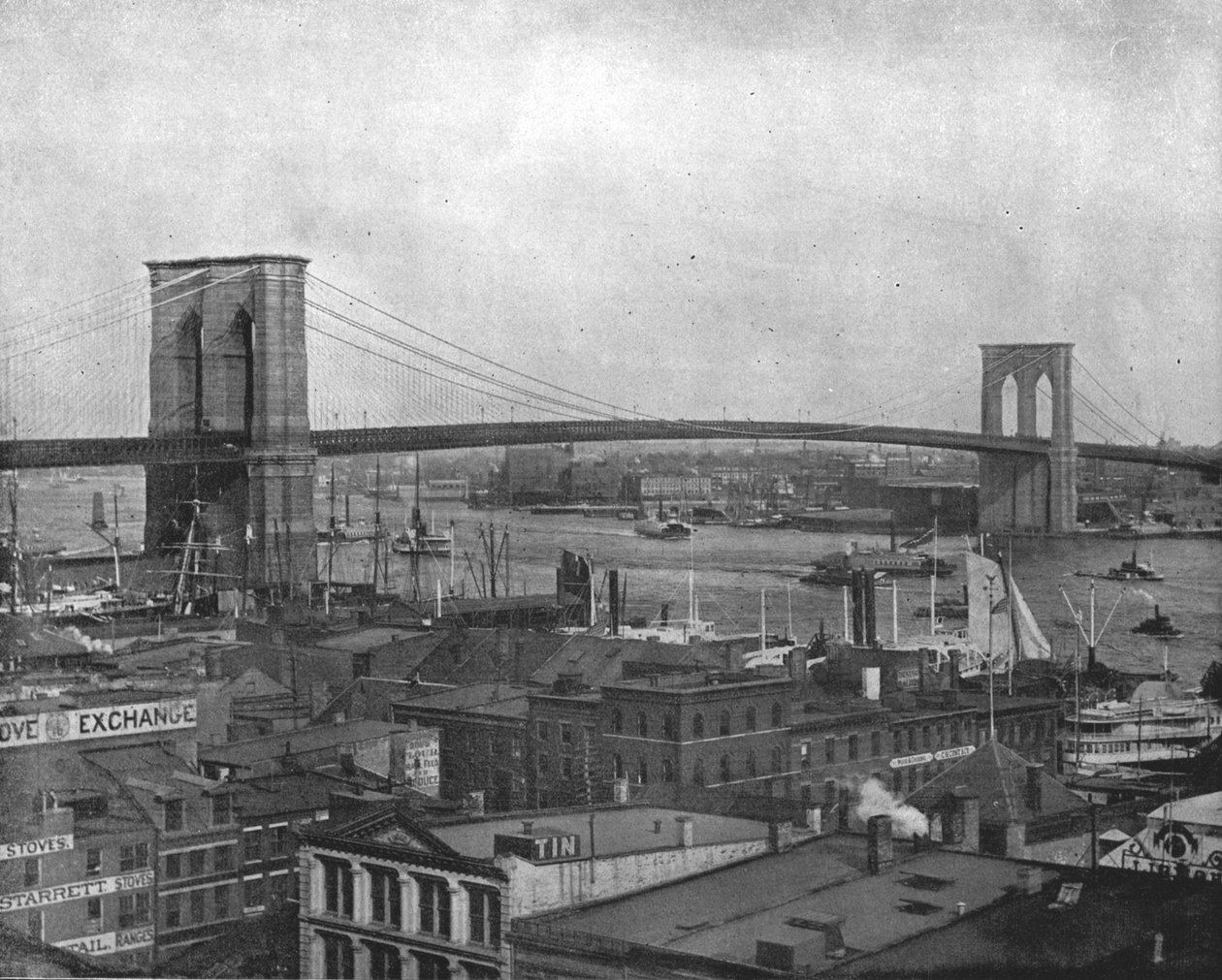 Brooklyn Bridge, New York, USA, c1900. av Unbekannt