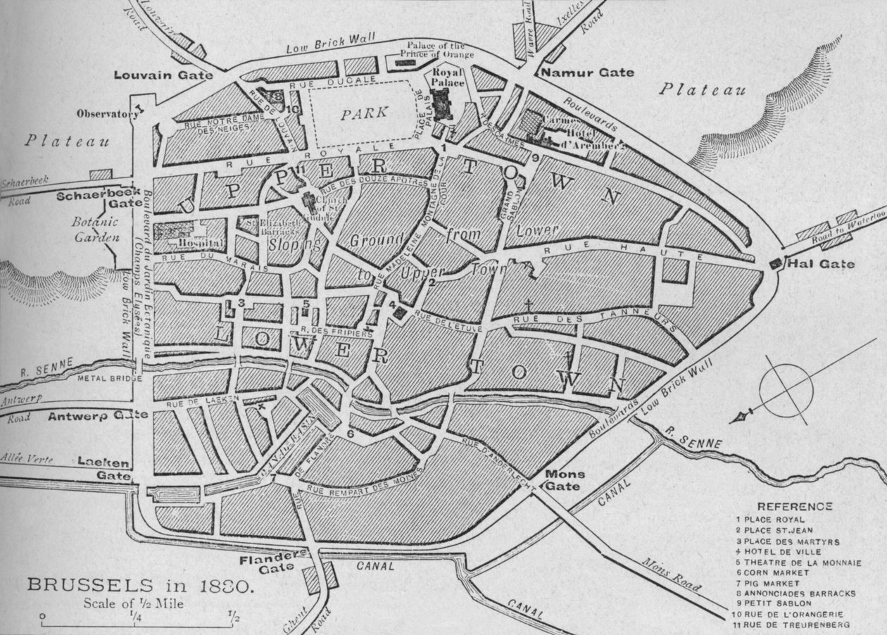 Bryssel 1830 - Plan, 1902 av Unbekannt