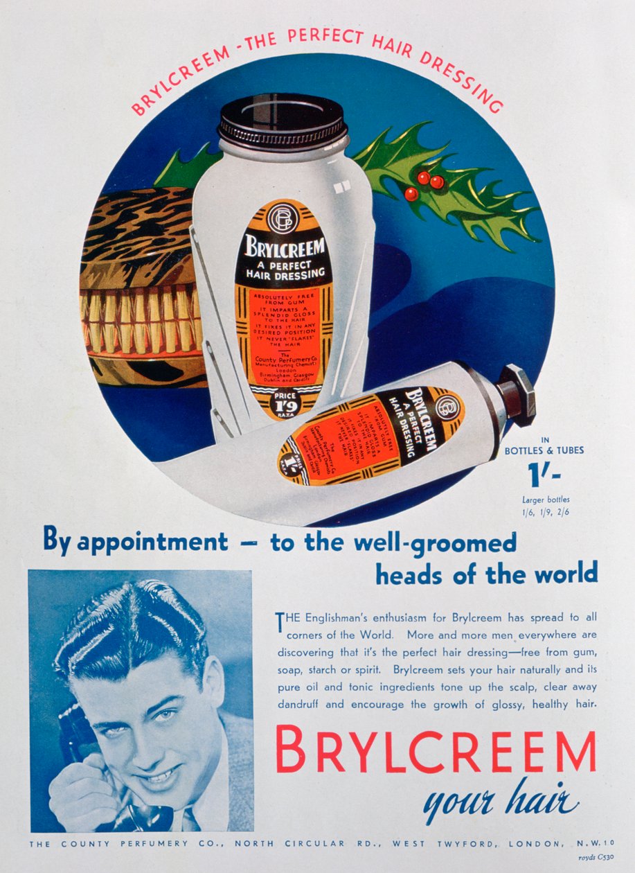 Brylcreem-annons, 1938 av Unbekannt