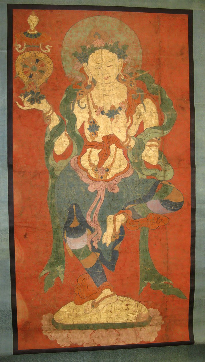 Buddhist Attendant, Possibly a Dakini, sent 1700-tal. av Unbekannt