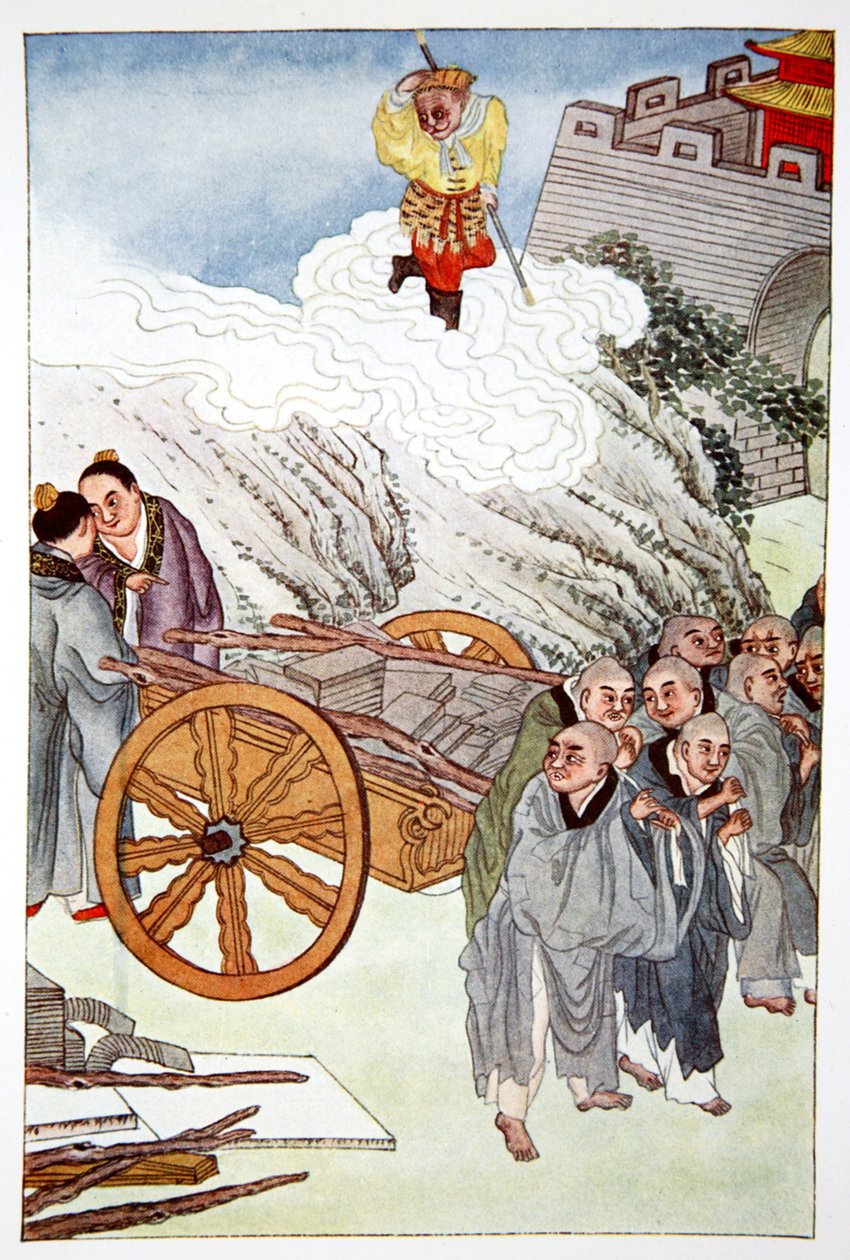 "Buddhister som slavar i Slow-Carts Country", 1922 av Unbekannt