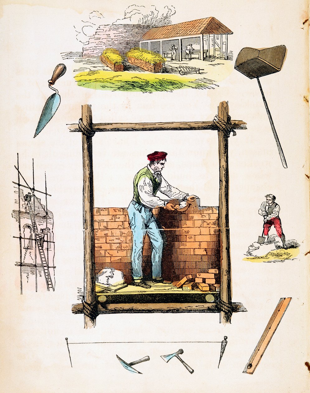 Byggnadshandel, c1845 av Unbekannt