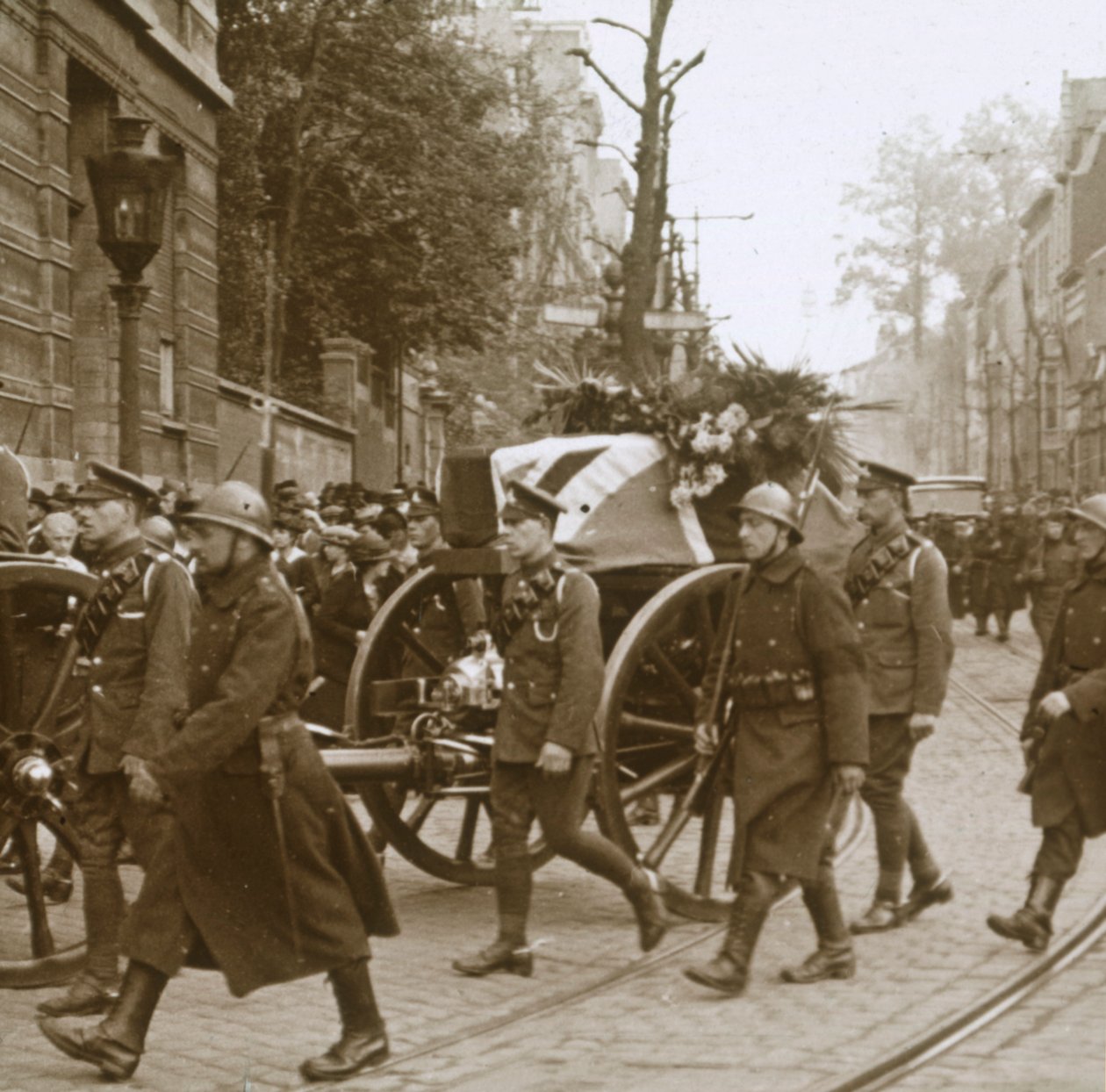Edith Cavells begravning, Bryssel, Belgien, 1915 av Unbekannt
