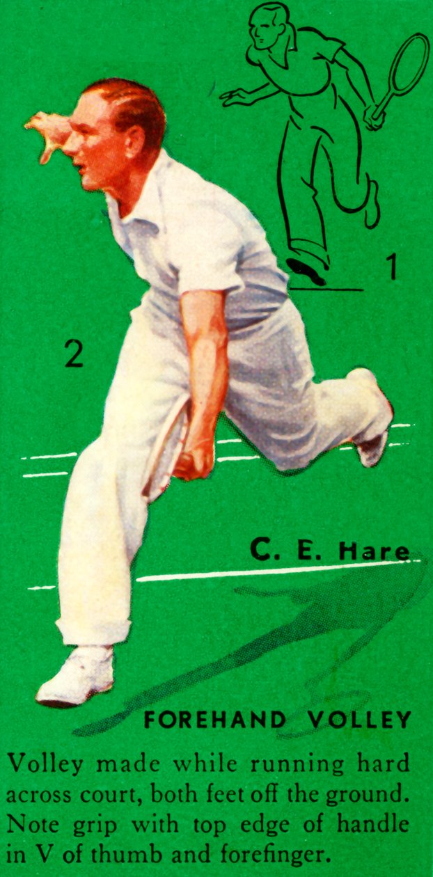 C. E. Hare - Forehand Volley, c1935. av Unbekannt