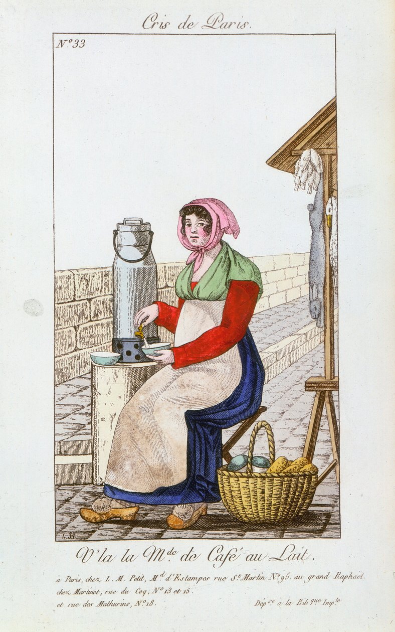 Cafe-au-lait säljare, 1826 av Unbekannt