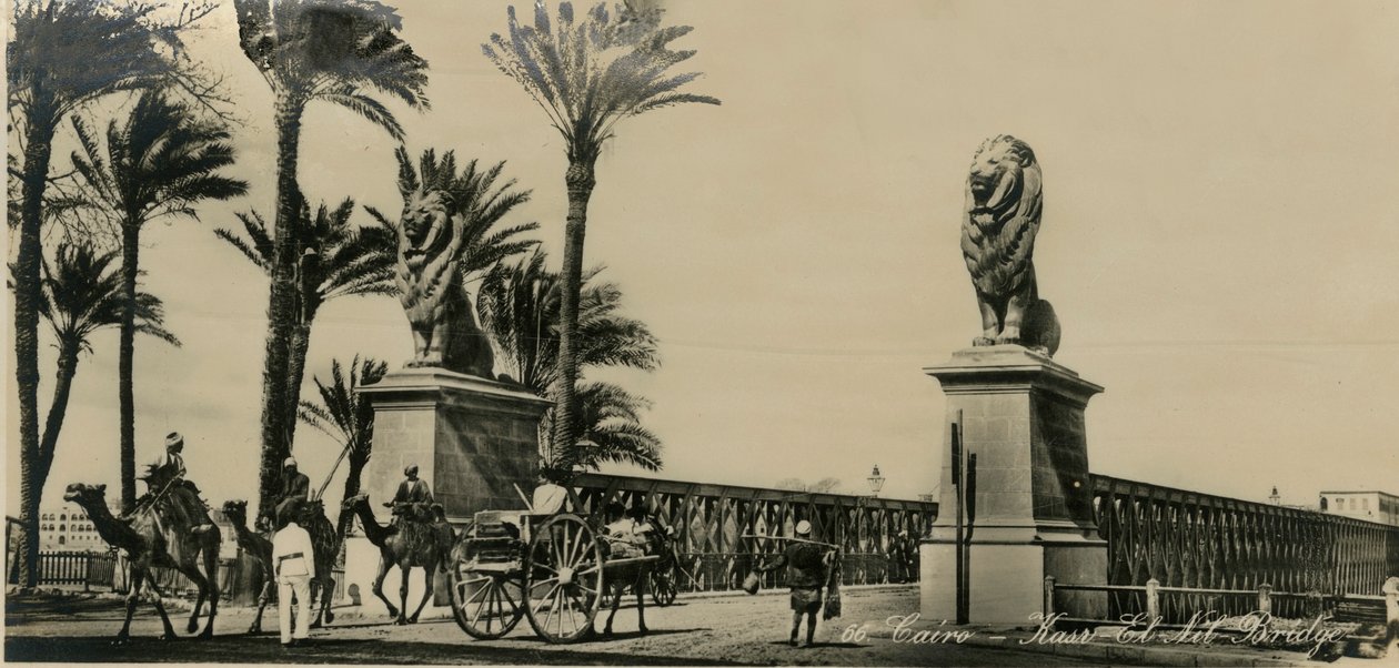Kairo - Kasr-El-Nil-bron, c1930-c1939. av Unbekannt