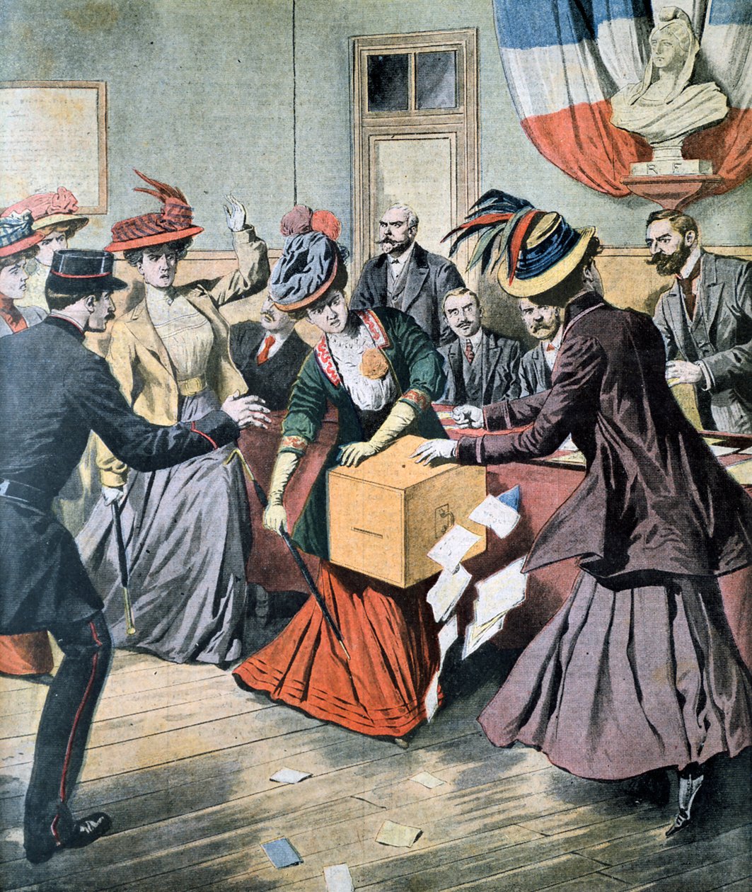Kampanj för kvinnlig rösträtt i Belgien, 1908 av Unbekannt
