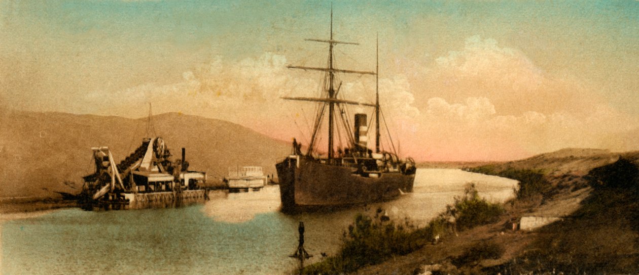 Suezkanalen - Tussun-kurva, c1918-c1939. av Unbekannt