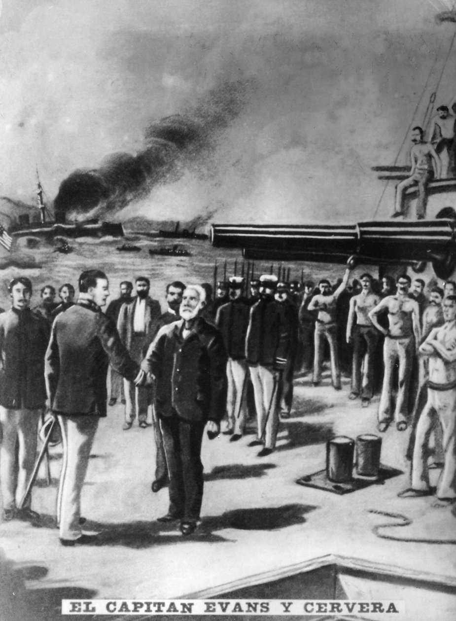 Kapten Evans och Cervera, 1898, 1920-talet av Unbekannt