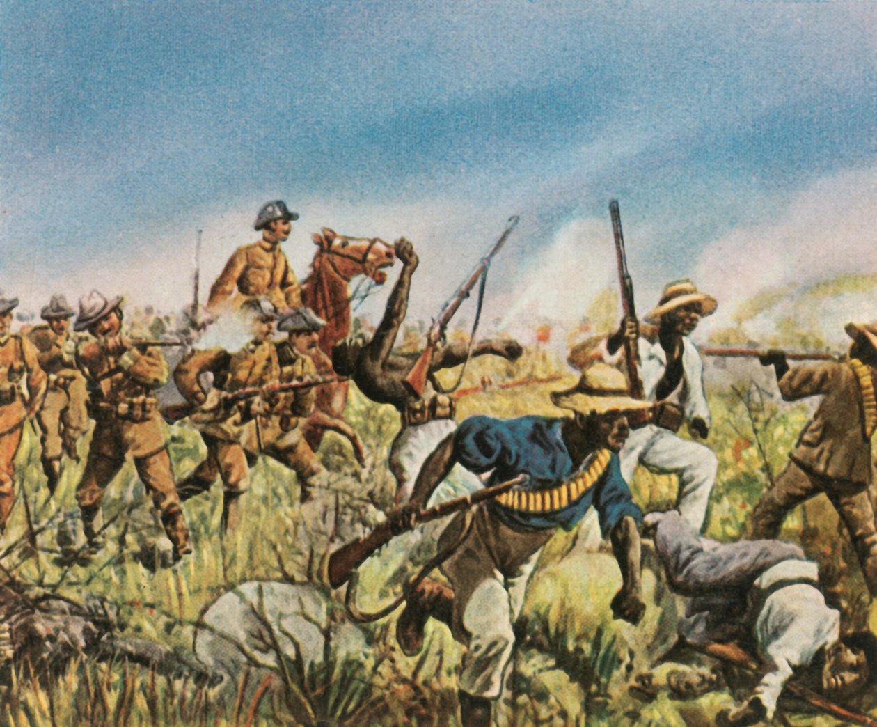 Kapten Franke kämpar mot Hereros, 1904, 1936. av Unbekannt