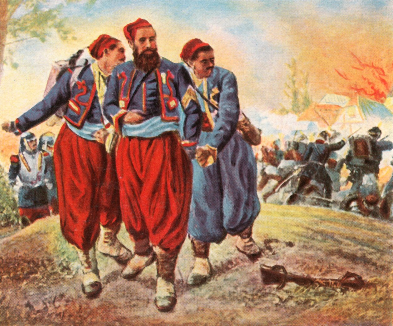Fångna turkar i Woerth, 6 augusti 1870, 1936. av Unbekannt
