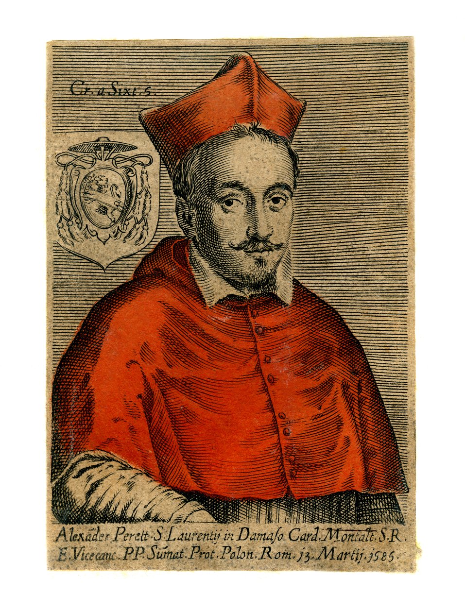 Kardinal Alexander Perett, 1585 av Unbekannt