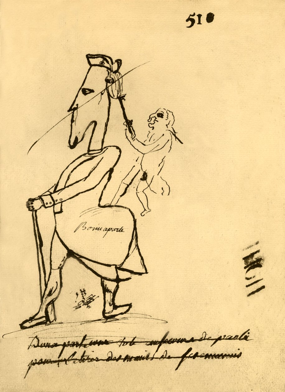 Karikatyr av Napoleon, 1779, 1921. av Unbekannt