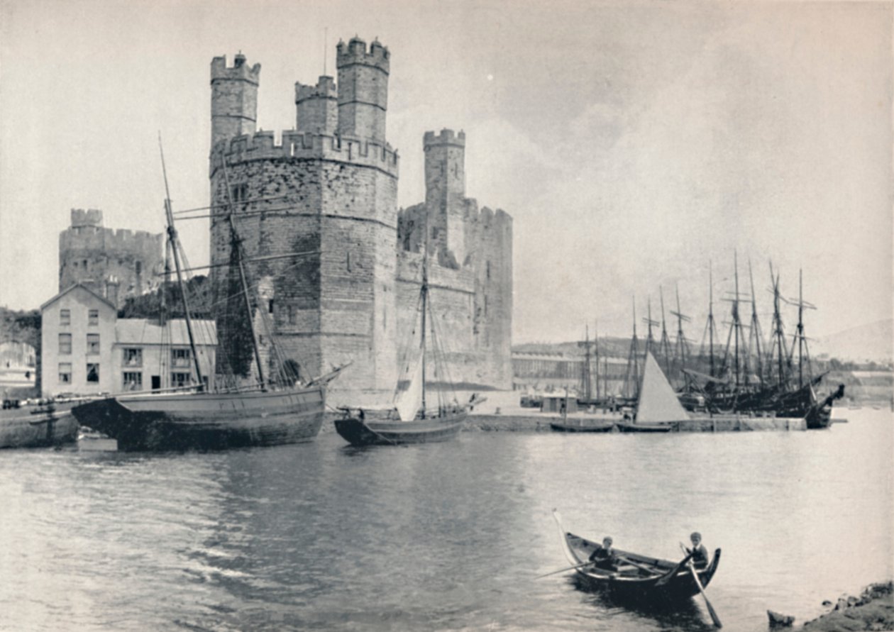 Carnarvon - Slottet, 1895 av Unbekannt