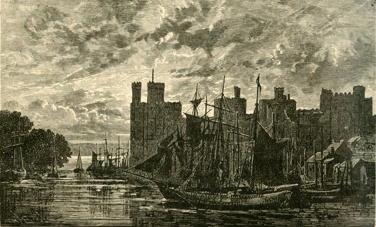 Carnarvon slott, 1898. av Unbekannt