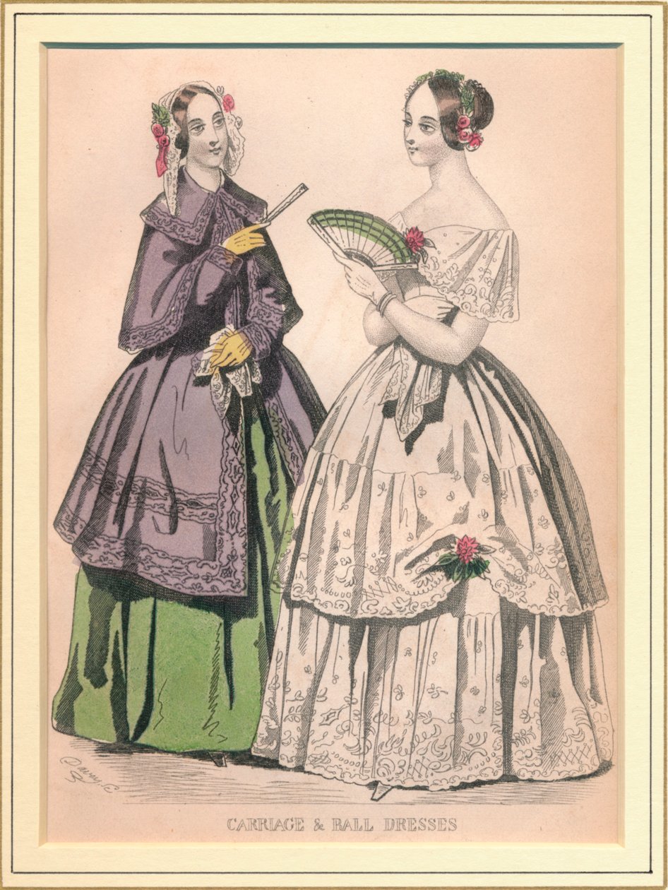 Vagn & bollklänningar, 1800-talet. av Unbekannt