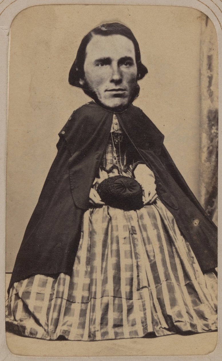[Carte-de-visite Album of Collageed Portraits], 1850-90-tal. av Unbekannt