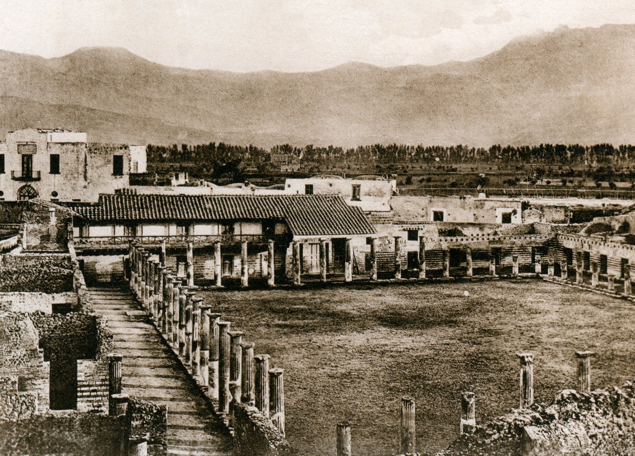Glagiatorkaserner, Pompeji, Italien, c1900-talet av Unbekannt
