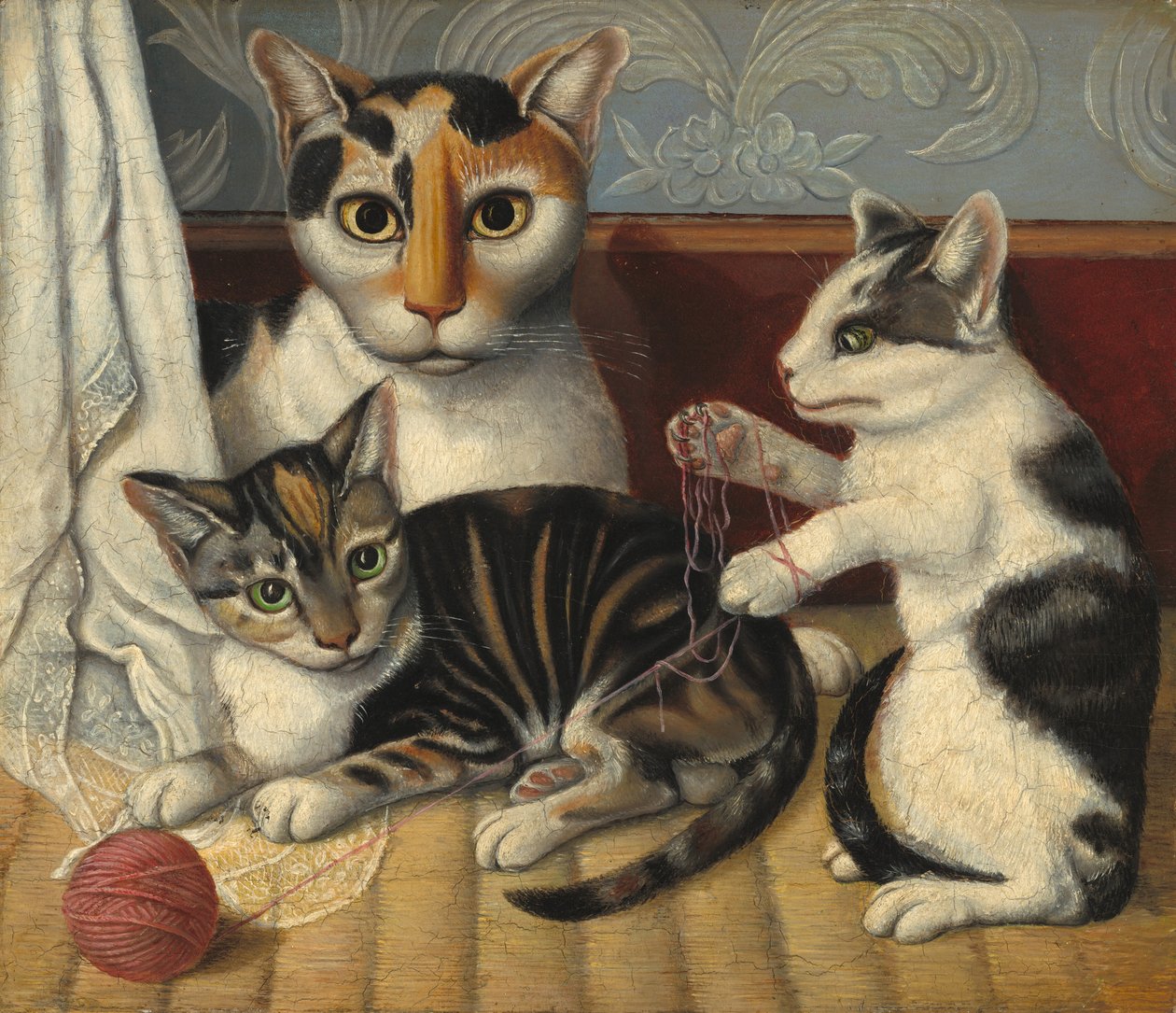 Katt och kattungar, ca. 18721883. av Unbekannt
