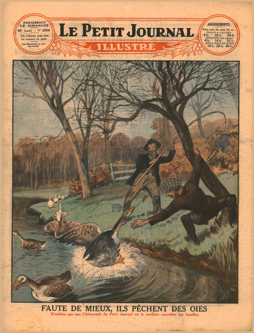 Att fånga gäss med ett fiskespö, 1929. av Unbekannt