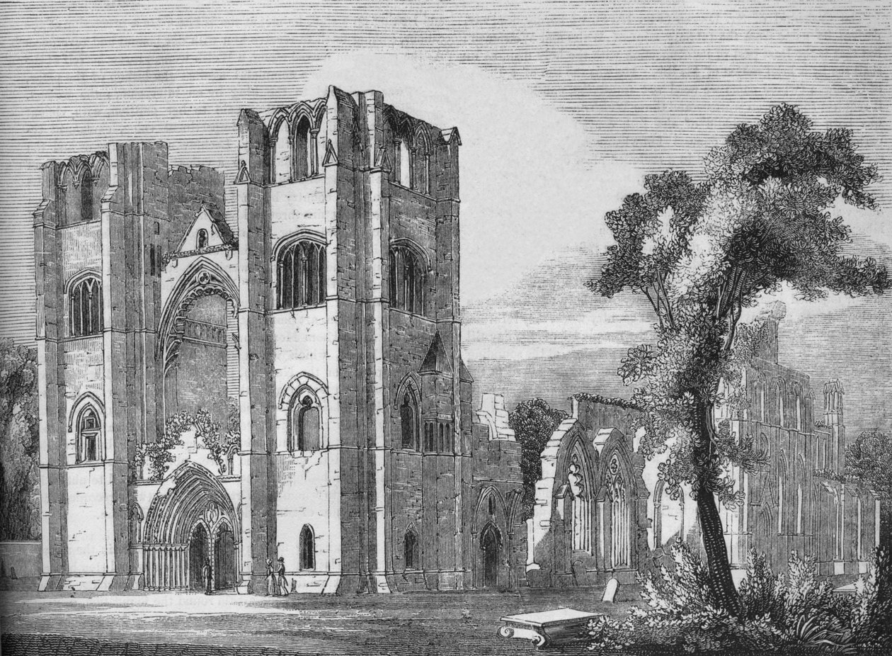 Katedralen i Elgin, 1845 av Unbekannt