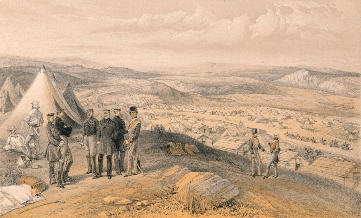 Kavalleriläger, 1856 av Unbekannt
