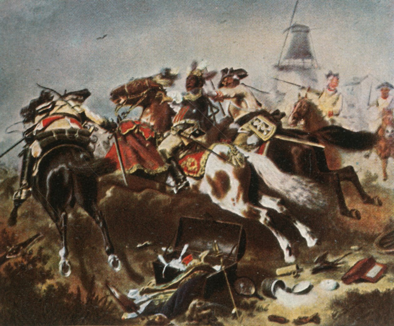 Kavalleriets engagemang i Rossbach, 5 november 1757, 1936. av Unbekannt