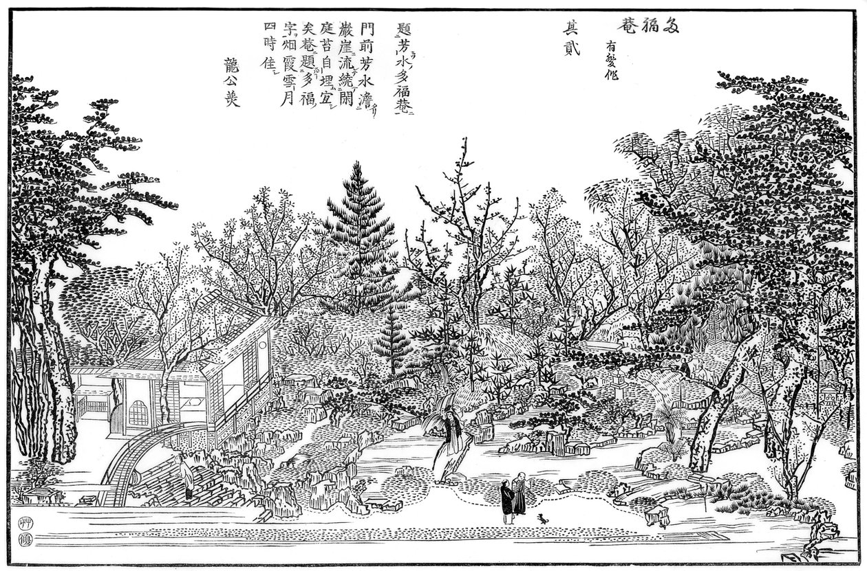 Cha-na-yu, Trädgård i Kyoto, 1886 av Unbekannt