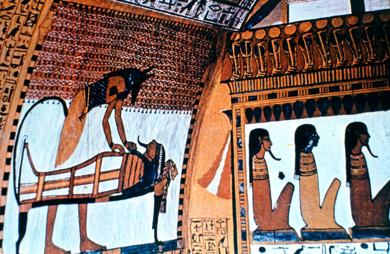 Kapellinteriör, Anubis, Thebe, Egypten av Unbekannt