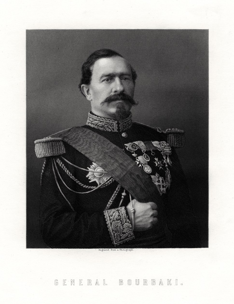 Charles Denis Sauter Bourbaki, fransk general, 1800-talet av Unbekannt
