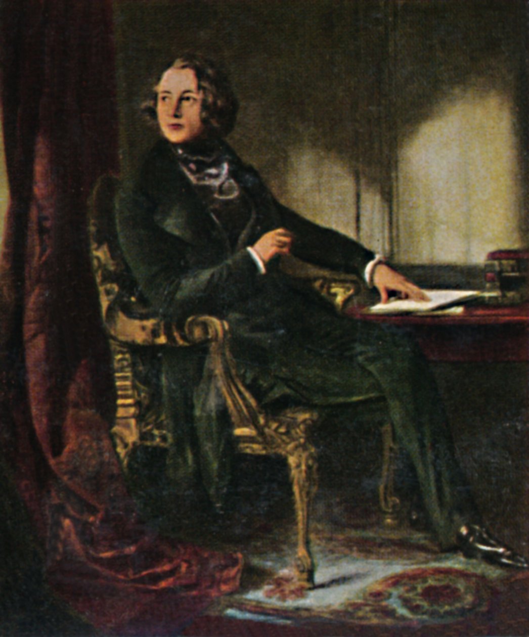 Charles Dickens 1812-1870. - Målning av Maclise, 1934. av Unbekannt