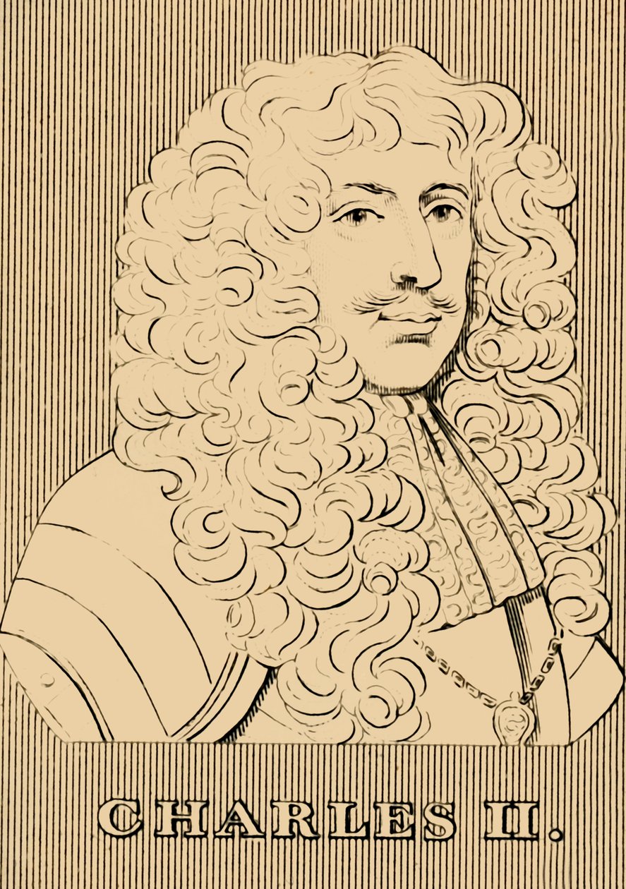 Karl II, 1630-1685, 1830. av Unbekannt