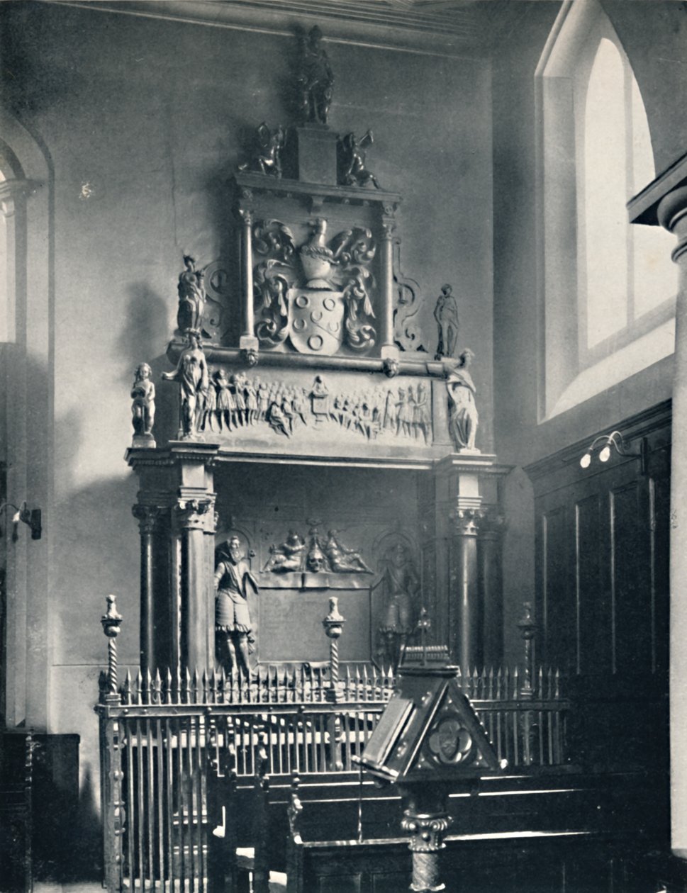 Charterhouse. Thomas Suttons monument i kapellet, 1925 av Unbekannt