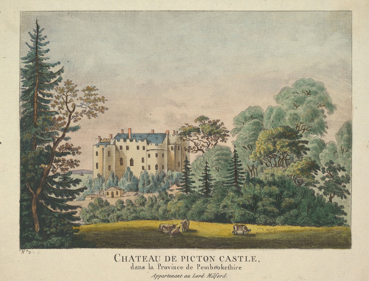 Slottet Chateau de Picton, 1735-43. av Unbekannt