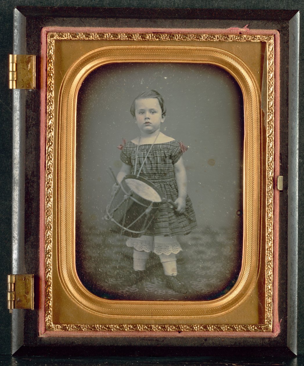Barn med trumma, 1850-tal. av Unbekannt