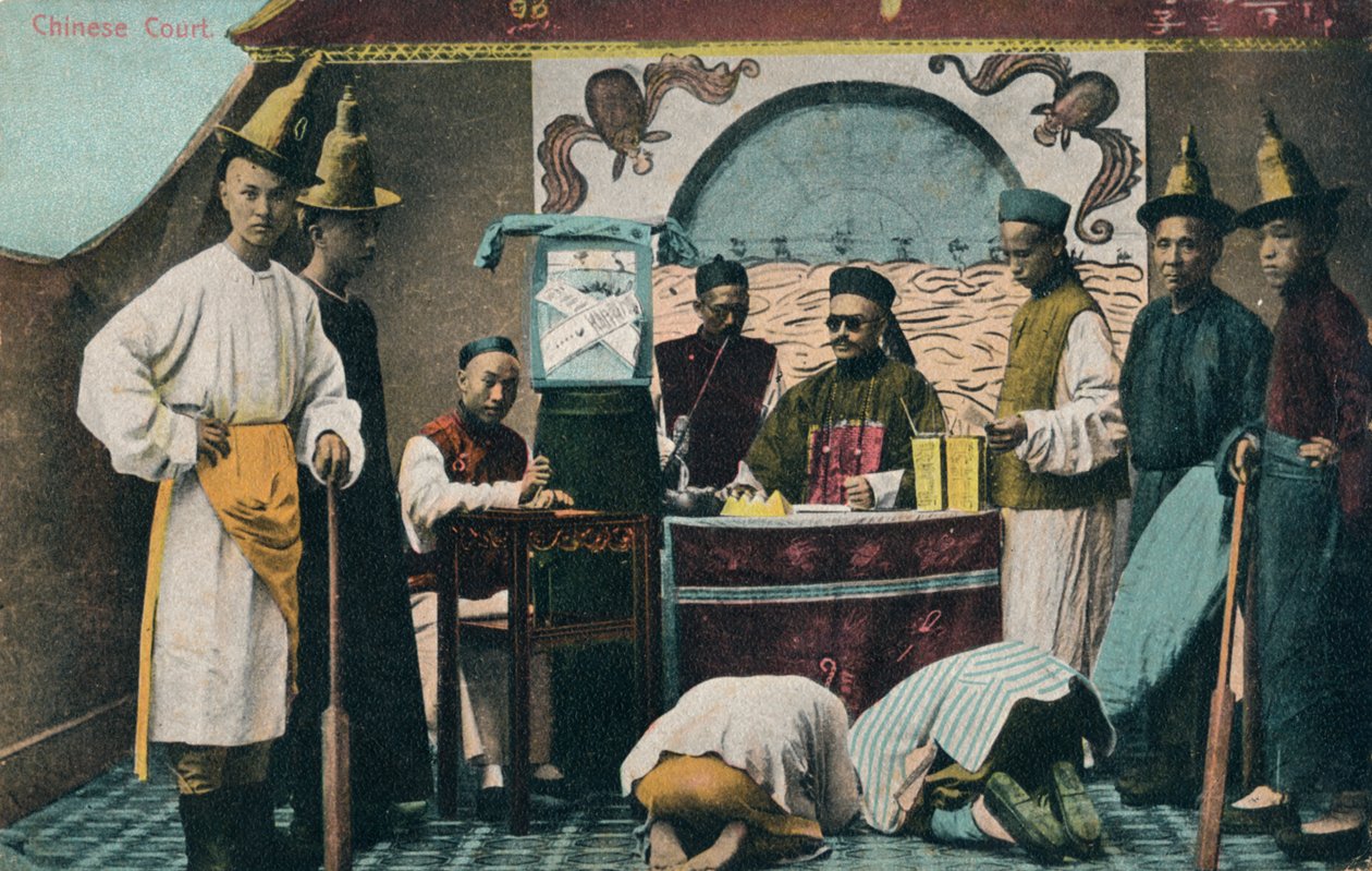 Kinesiska domstolen, c1900 av Unbekannt