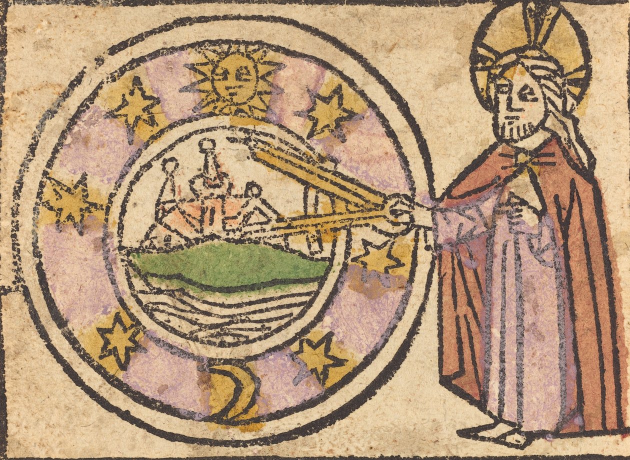 Kristus mäter jordklotet, 14601470. av Unbekannt
