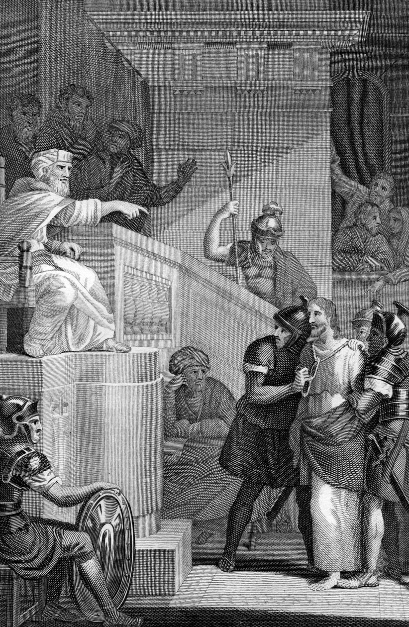 Kristus före Kaifas, 1814 av Unbekannt