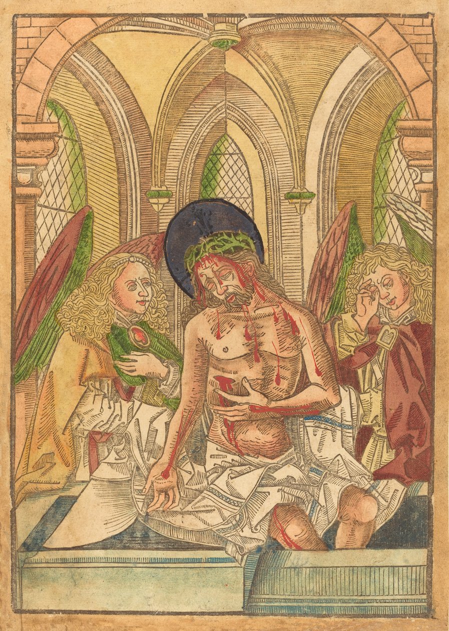 Kristus i graven med två änglar, 14901500. av Unbekannt