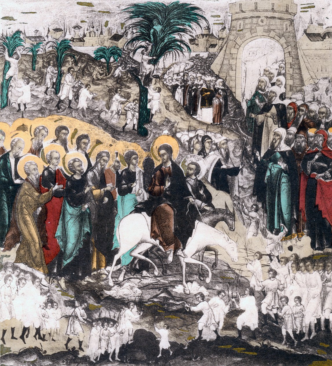 Kristi intåg i Jerusalem, 1500-talet av Unbekannt