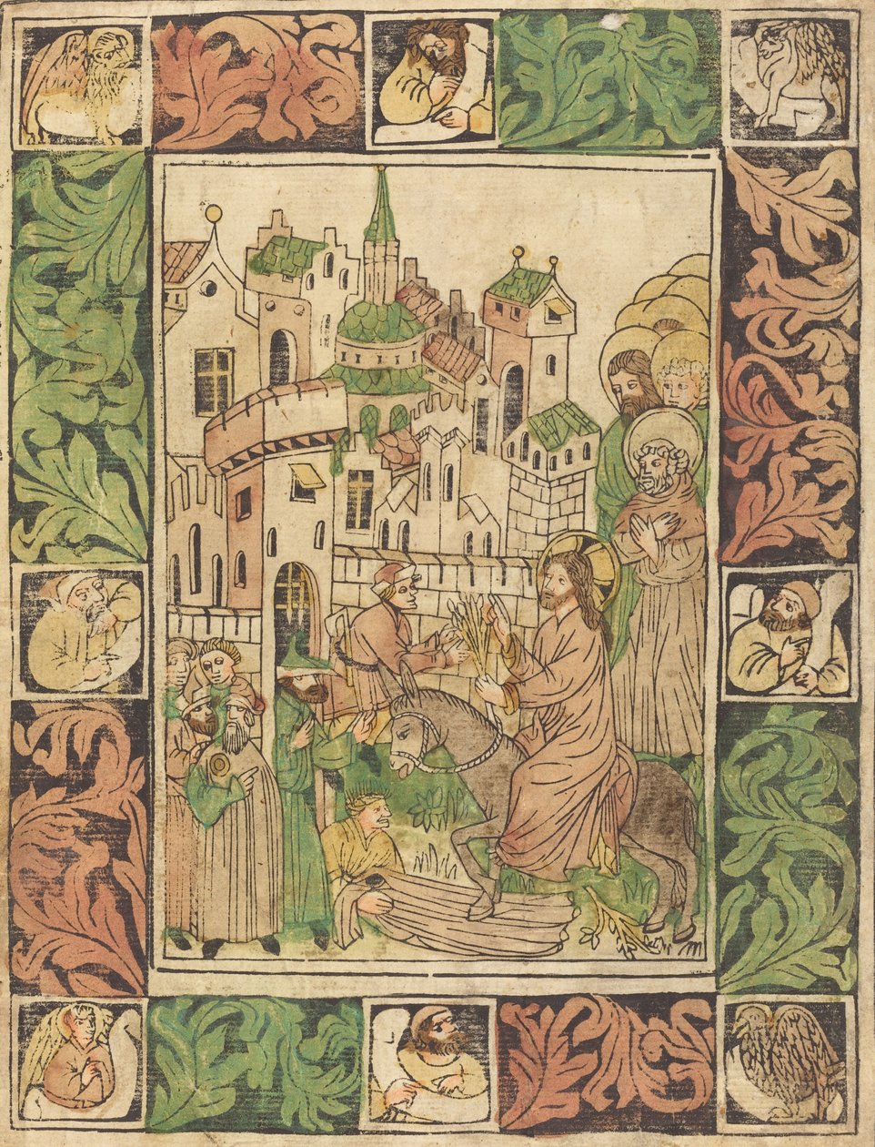 Kristi intåg i Jerusalem, ca. 1450. av Unbekannt