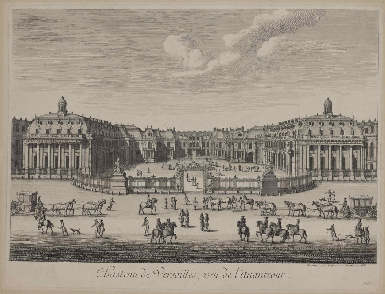 Slottet i Versailles 1682, 1682. av Unbekannt