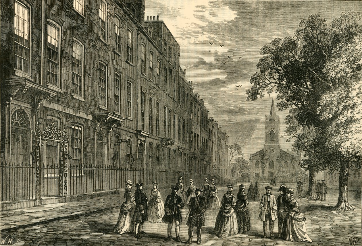 Church Row, Hampstead, 1750, c1876. av Unbekannt