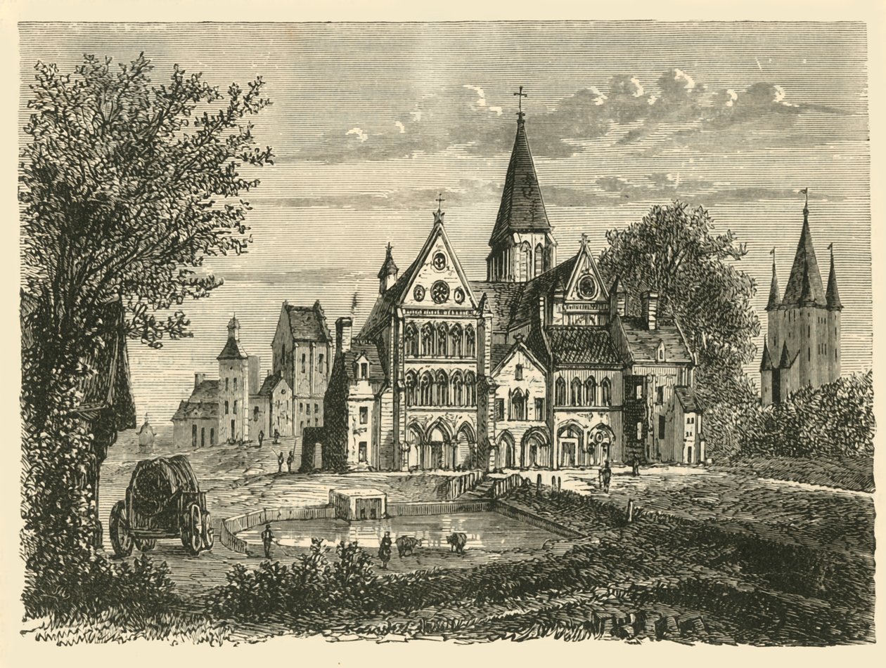 Kyrka och tempeltornet, Paris, 1890. av Unbekannt