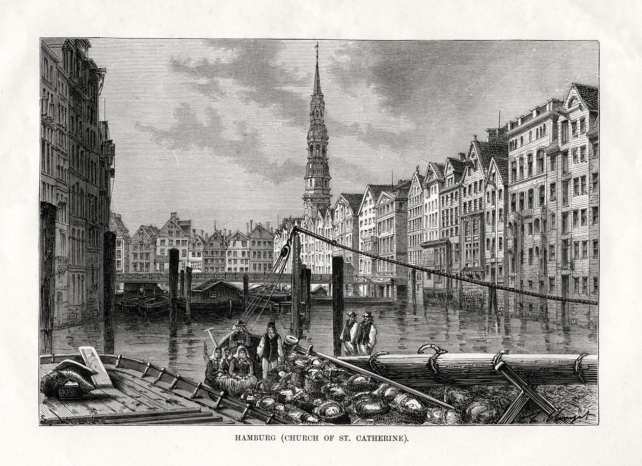 Katarinakyrkan, Hamburg, Tyskland, 1879 av Unbekannt