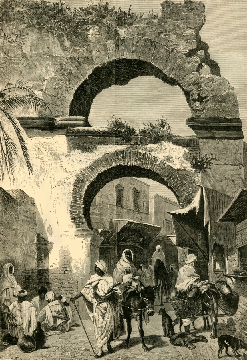 Stadsporten i Tunis, 1881. av Unbekannt