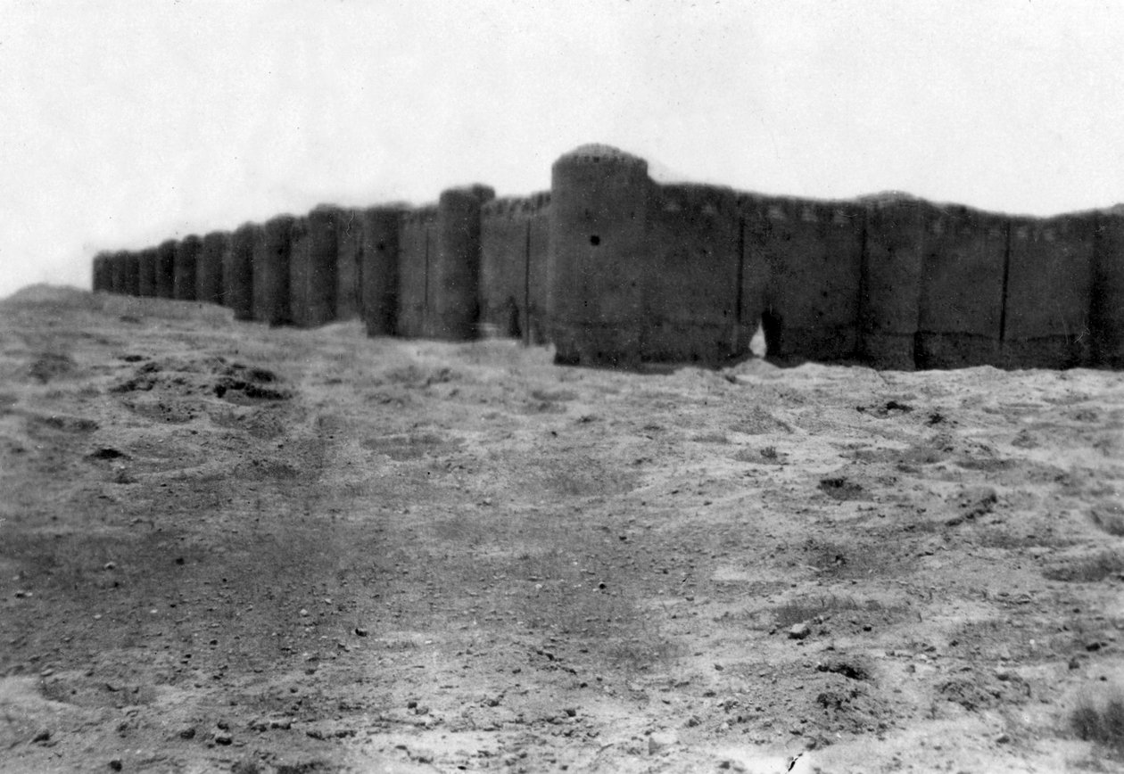 Stadsmurar, Samarra, Mesopotamien, 1918 av Unbekannt