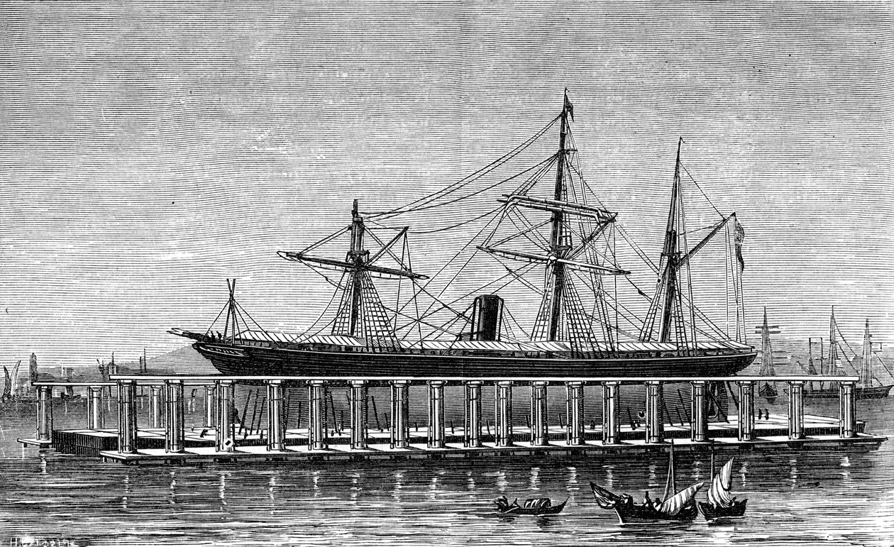Clarks hydraullyft, Bombay, c1880 av Unbekannt