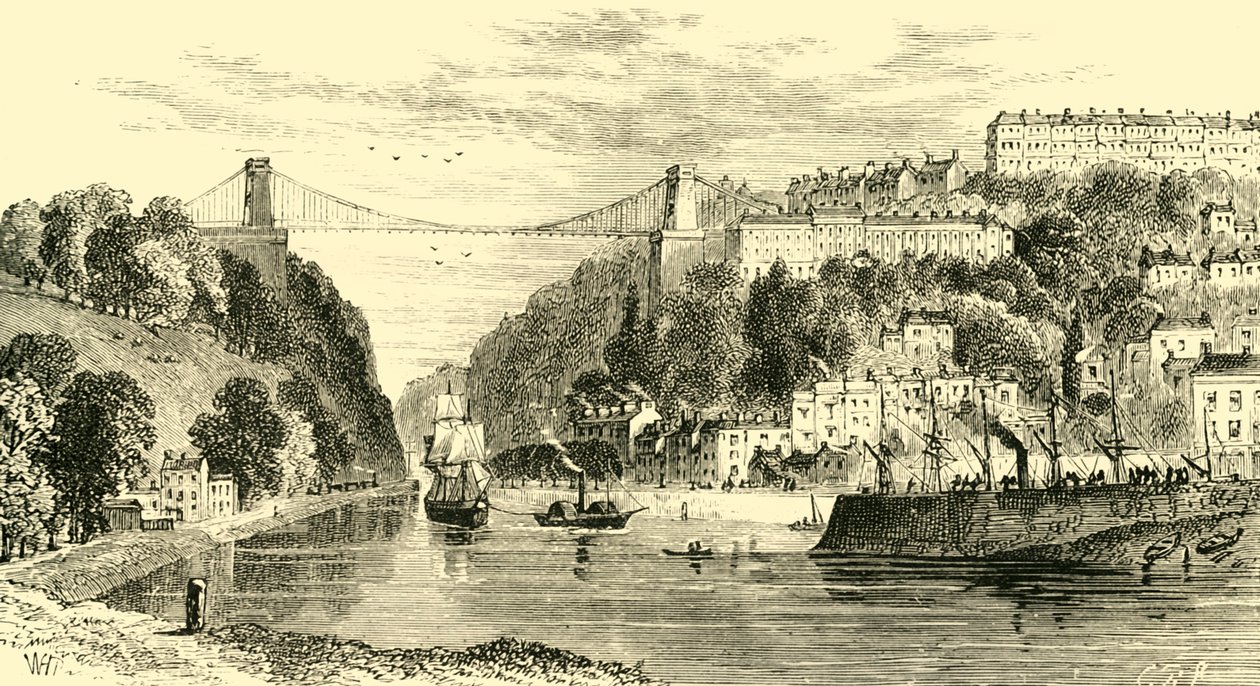 Clifton hängbro, 1898. av Unbekannt